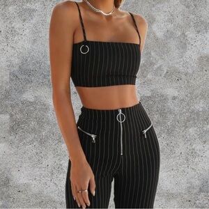 Top and bottom/ SET Tiger Mist pinstripe SET with silver accents